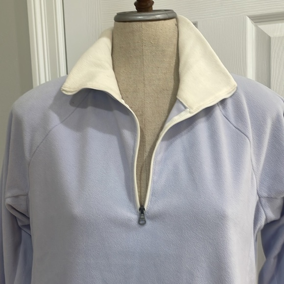 Columbia fleece jacket partial zip pull over lilac lavender purple womens size L - Picture 2 of 10